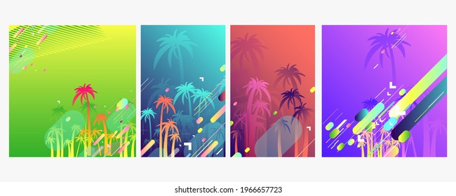 Abstract set summer background universal art web header template. Collage made with scribbles canyon strokes black