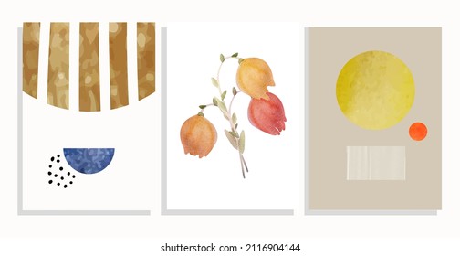 abstract set template with tulips,vector background illustration