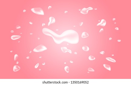 abstract set of water drop. summer songkran festival thailand. vector illustration