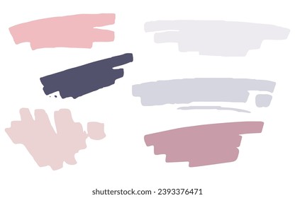 Abstract set watercolor background strokes.marker applies paint strokese background vector illustration with textural design.Modern calligraphy with a brush.Vector paint. Stock image isolated	