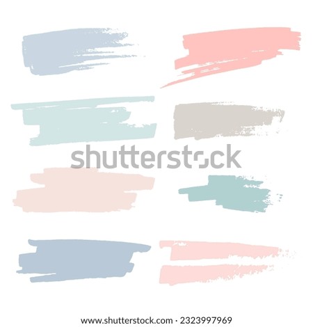 Abstract set watercolor background strokes.marker applies paint strokese background vector illustration with textural design.Modern calligraphy with a brush.Vector paint. Stock image isolated 