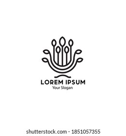abstract seven candle logo. vector