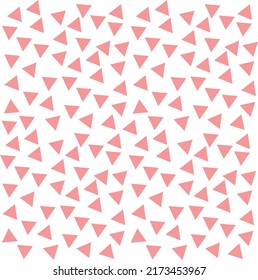 Abstrakt mehrere kleine rosa Dreiecke, die in einem Einbrechmuster angeordnet sind.