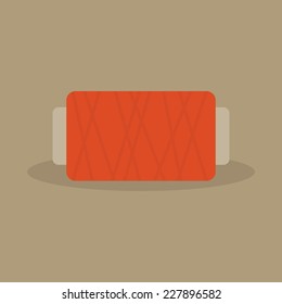abstract sewing object on a light brown background