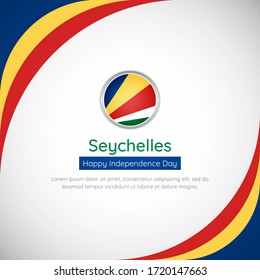 Resumen del fondo de la bandera de Seychelles. Moderna e feliz día de la independencia de la ilustración vectorial de Seychelles.