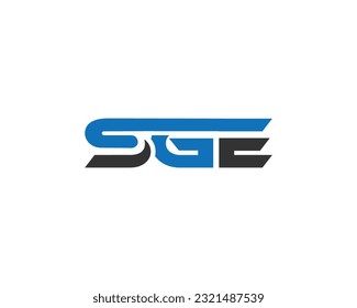 Abstract SGE initial linked letter logo design template vector illustration.
