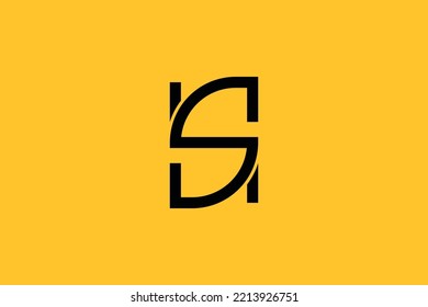 Abstraktes SH, HS, S, H Letters Logo Monogramm Symbol.
