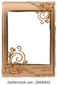 Abstract shabby frame.