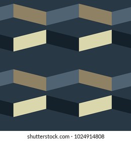 Abstract shade block horizontal seamless pattern. For print, fashion design, wrapping, wallpaper