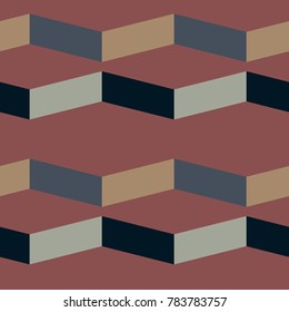 Abstract shade block horizontal seamless pattern. For print, fashion design, wrapping, wallpaper