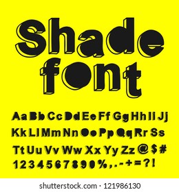 Abstract shade font. Vector illustration.