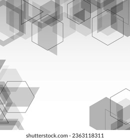 Abstract shade of gray geometric shape background, stock vector