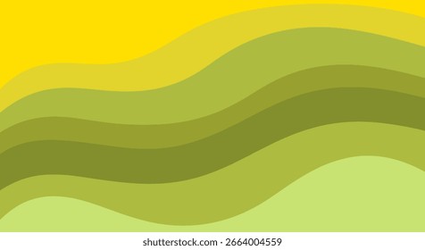 Los tonos Abstractas de verde y amarillo crean un fondo relajante y fluido