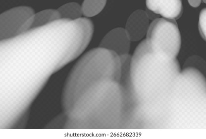 Abstract shadow overlay dappled light on a transparent background.