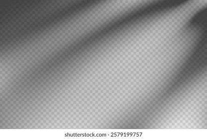 Abstract shadow overlay from foliage on a transparent background.