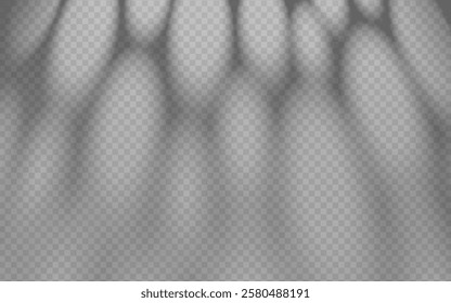 Abstract shadow overlay from foliage on a transparent background.