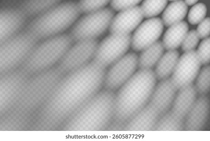 Abstract shadow overlay from foliage on a transparent background.