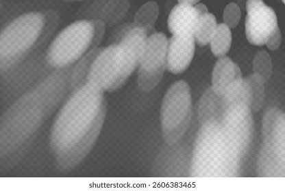 Abstract shadow overlay from foliage on a transparent background.