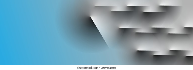 Abstract shadow wallpaper. Solid lines peeking out from behind the white canvas curtain. Objects pop up from back screen.