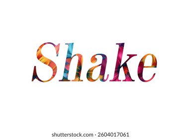Abstract Shake Text Effect Design White Background