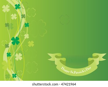 abstract shamrock background with st patrick banner