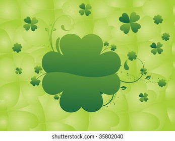 abstract shamrock bloom design background