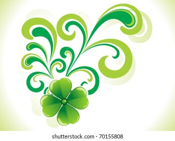 abstract shamrock floral vector illustration