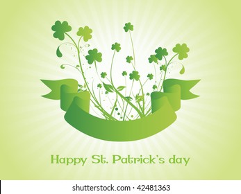 abstract shamrock with ribbon pattern