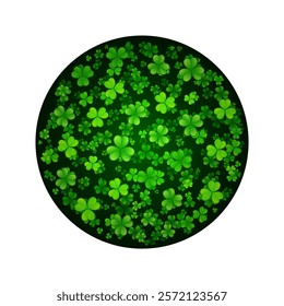 abstract shamrock sphere graphic design vector Illustration