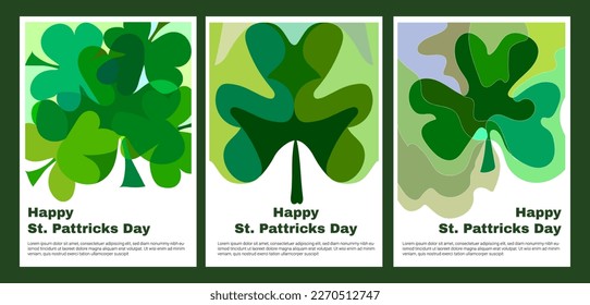 abstract shamrock for st patrick's day poster templeate modern vector illustration