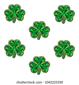 Abstract Shamrocks Background