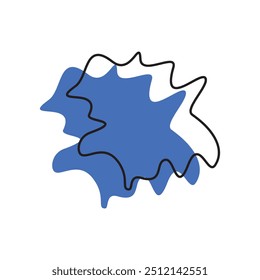 Abstrakte handgezeichnete Form, Vektorgrafik