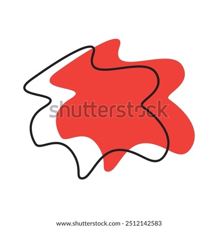 Abstract shap hand drawn, vector illustration