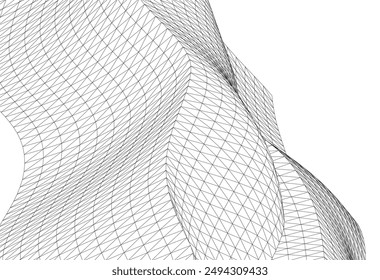 Abstract shape 3d background vector illustration