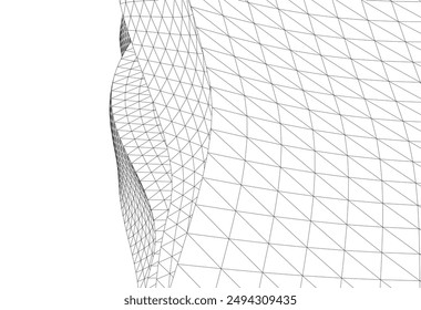 Abstract shape 3d background vector illustration