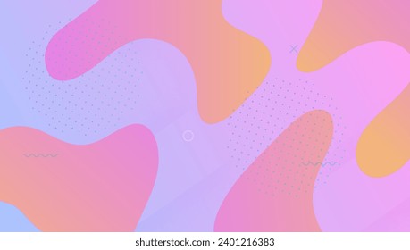 Abstract Shape. 3d Landing Page. Art Modern Background. Commercial Paper. Rainbow Concept. Violet Vibrant Banner. Neon Horizontal Template. Liquid Design. Magenta Abstract Shape