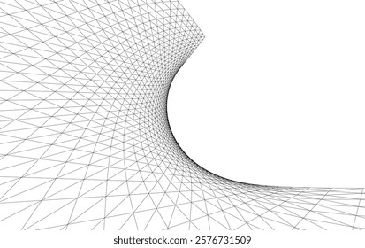 Abstract shape architectural background vector 3d illustration