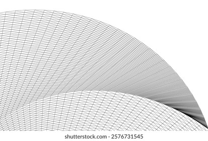 Abstract shape architectural background vector 3d illustration