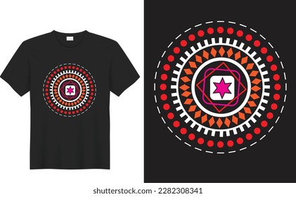 abstract shape art pattern t shirt design