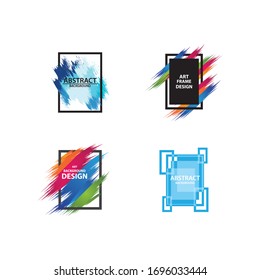 Abstract shape background frame vector design template