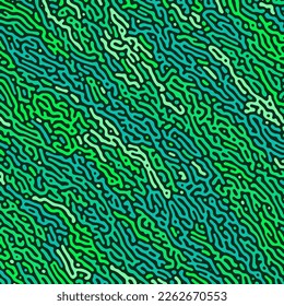 Abstract shape background. Green color abstract pattern. Turing pattern