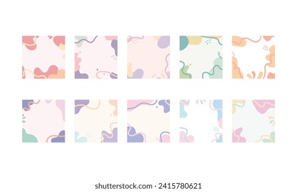 Abstract Shape Background Illustration Set