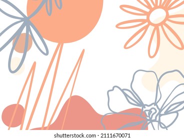 Color pastel de fondo de forma abstracta. Fondo vectorial de formas orgánicas abstractas mínimas