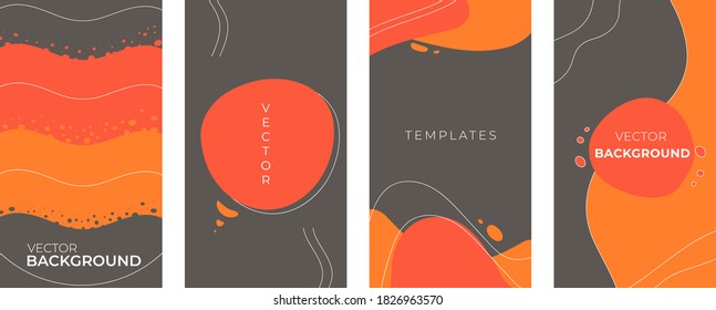 Abstract Shape Backgrounds Set for Social Media Posting 