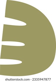 Abstract shape blob collage element. Cutout playful shape.