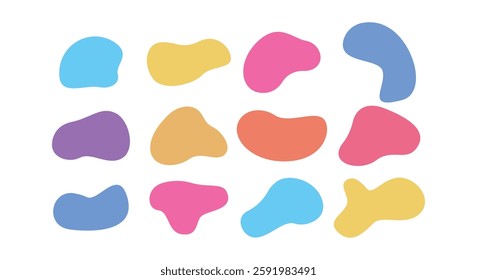 abstract shape blobs set collection vector design template