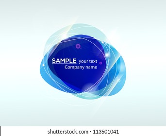 Abstract shape blue banner