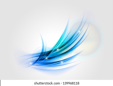 Abstract shape in the blue color