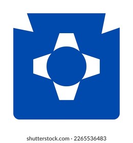 Abstract shape blue logo element vector