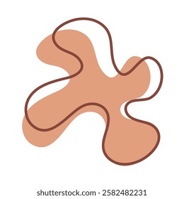 abstract shape with boho aesthetic and earthy tones